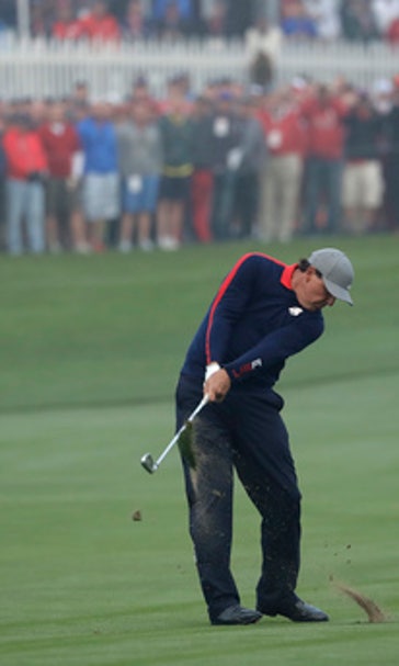 Feeling heat, Mickelson off to winning start at Ryder Cup
